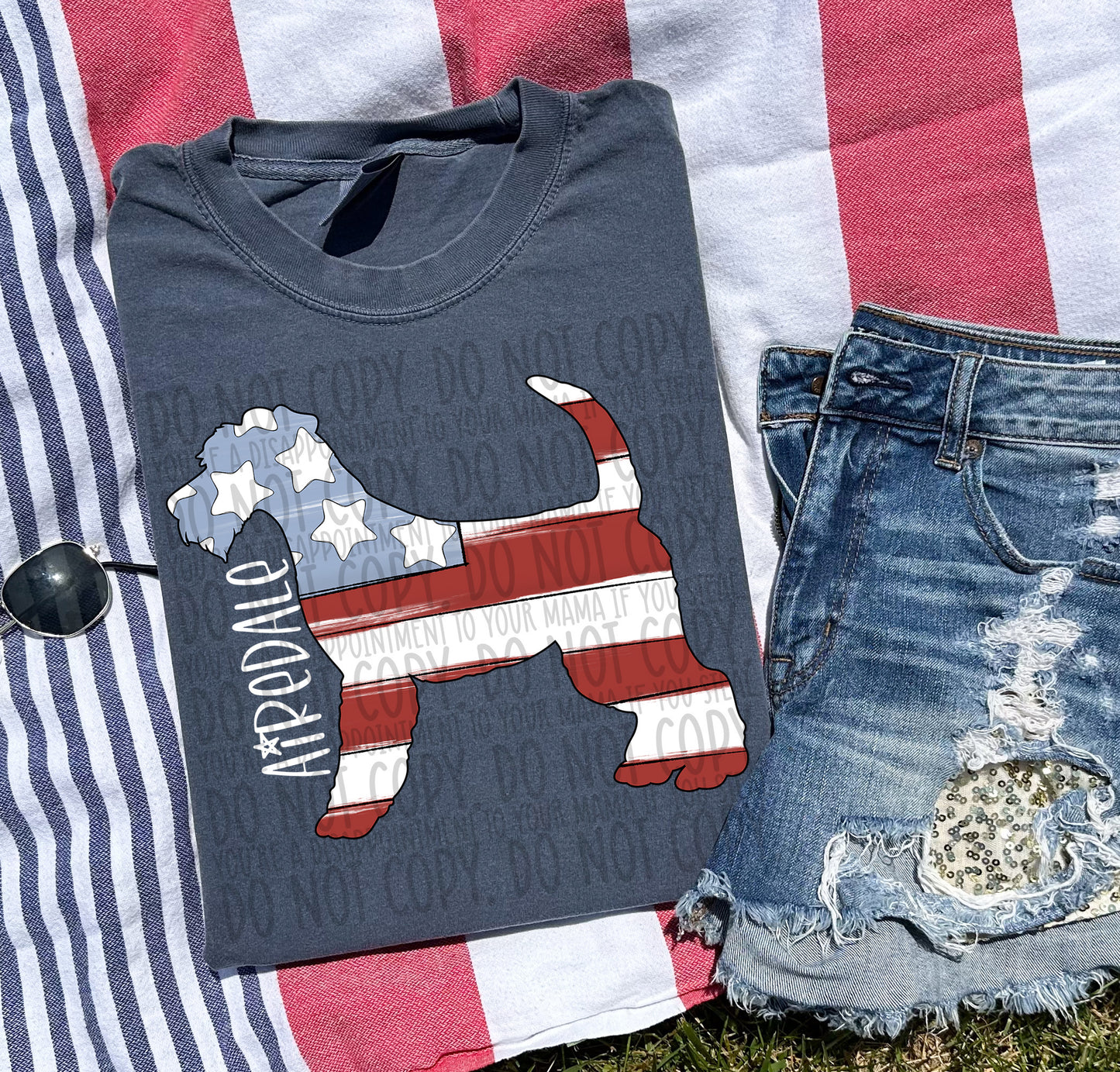 Patriotic Dogs - WHITE TEXT
