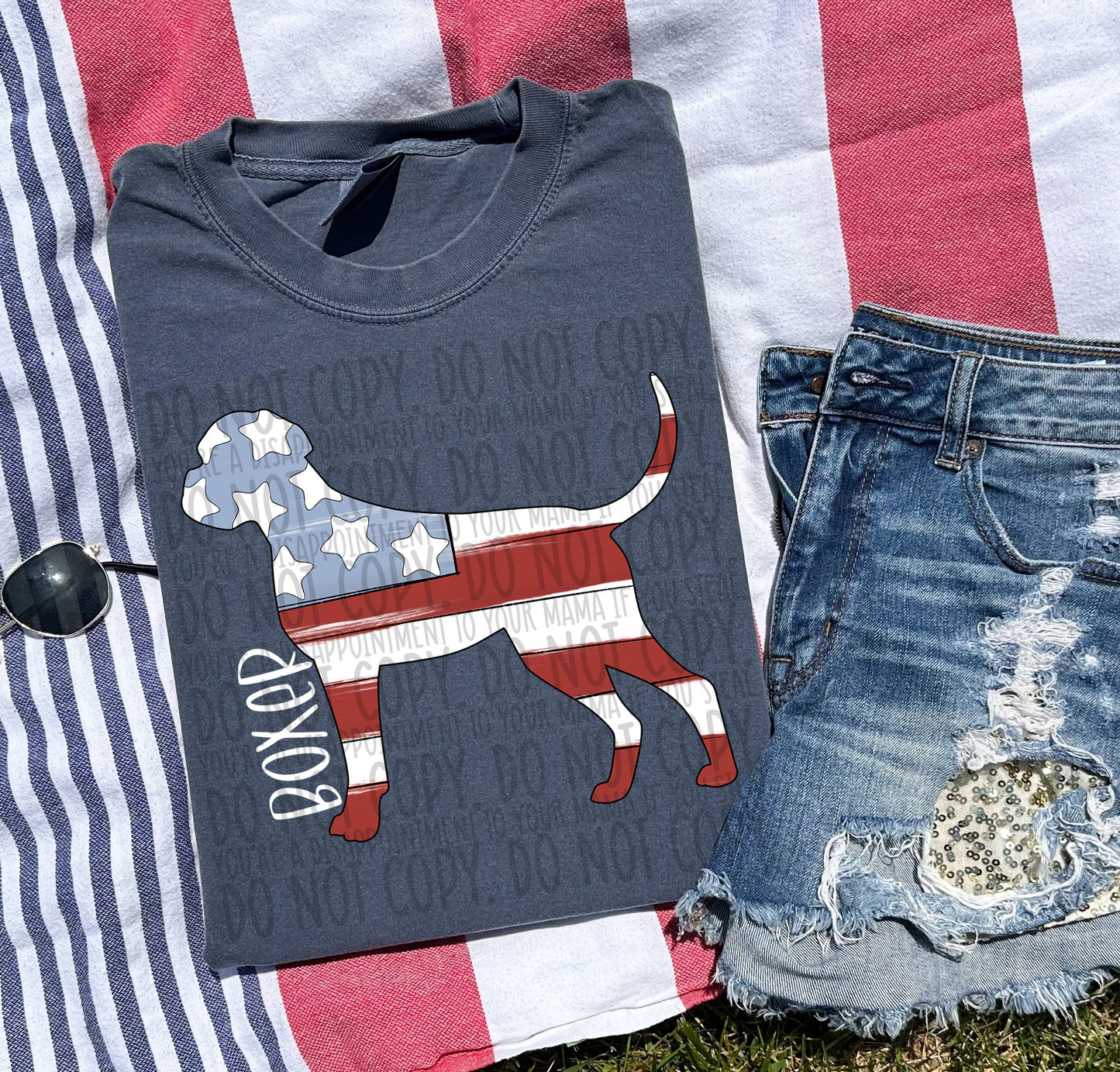 Patriotic Dogs - WHITE TEXT