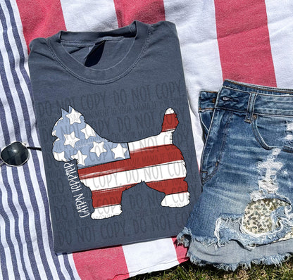 Patriotic Dogs - WHITE TEXT