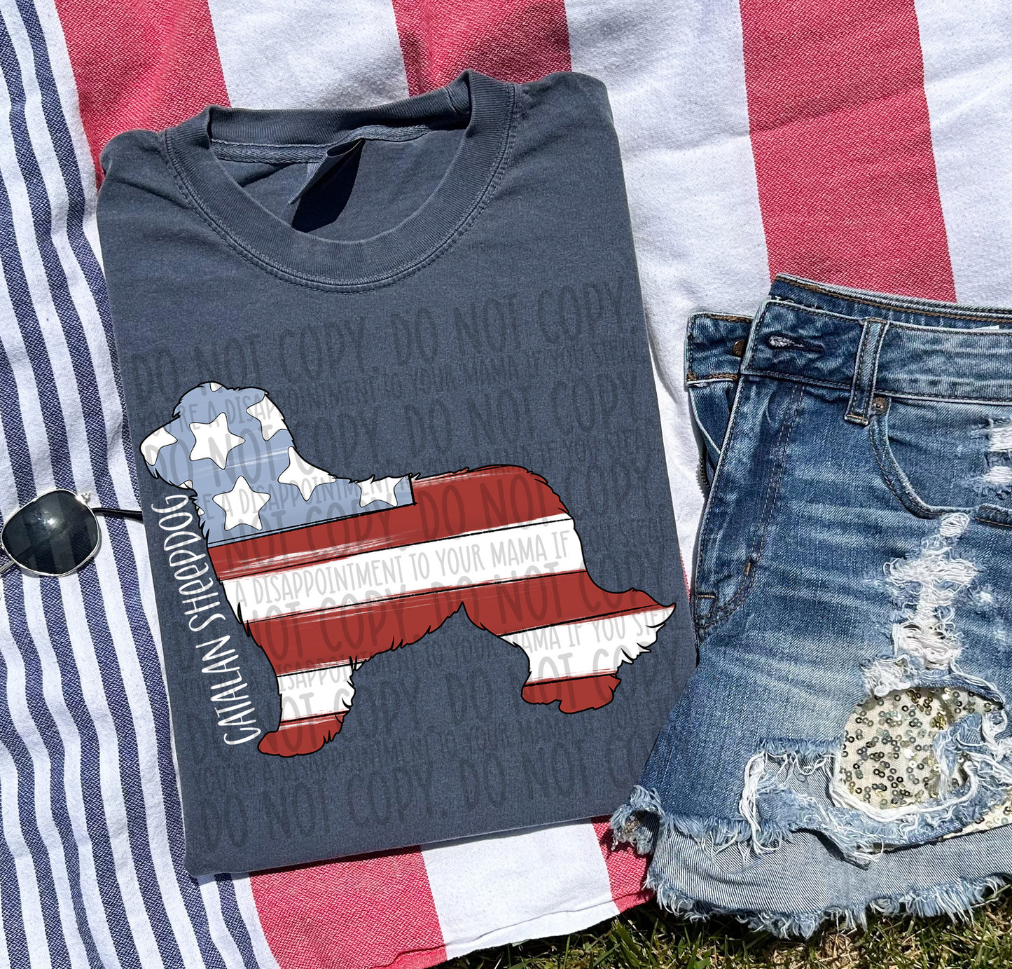 Patriotic Dogs - WHITE TEXT