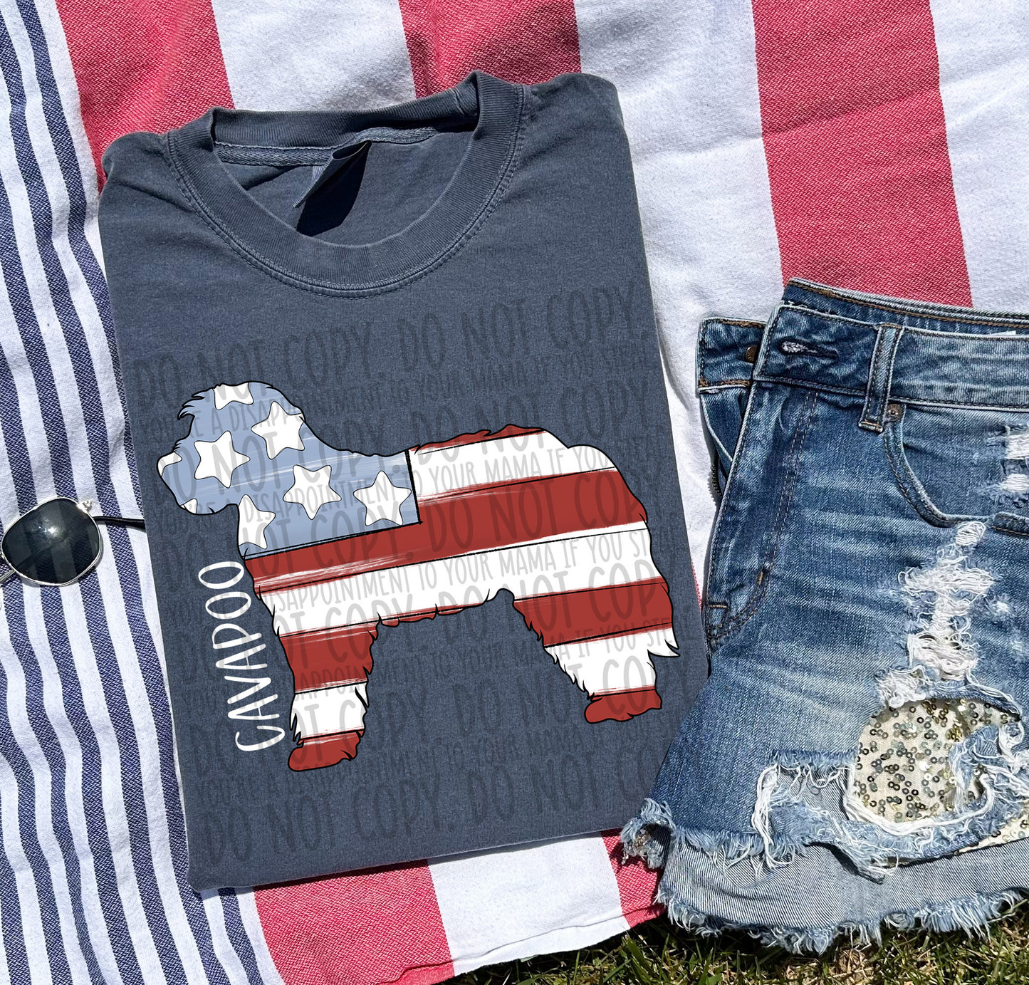 Patriotic Dogs - WHITE TEXT