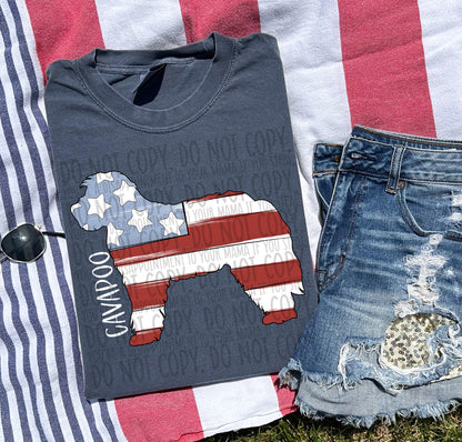 Patriotic Dogs - WHITE TEXT
