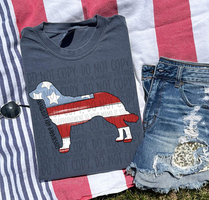 Patriotic Dogs - BLACK TEXT