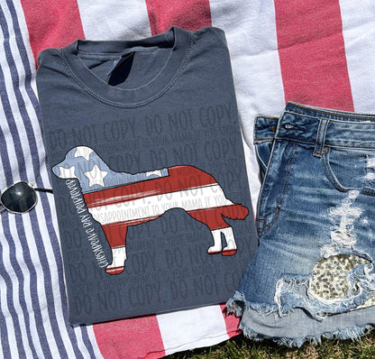 Patriotic Dogs - WHITE TEXT