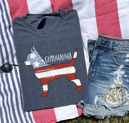 Patriotic Dogs - WHITE TEXT