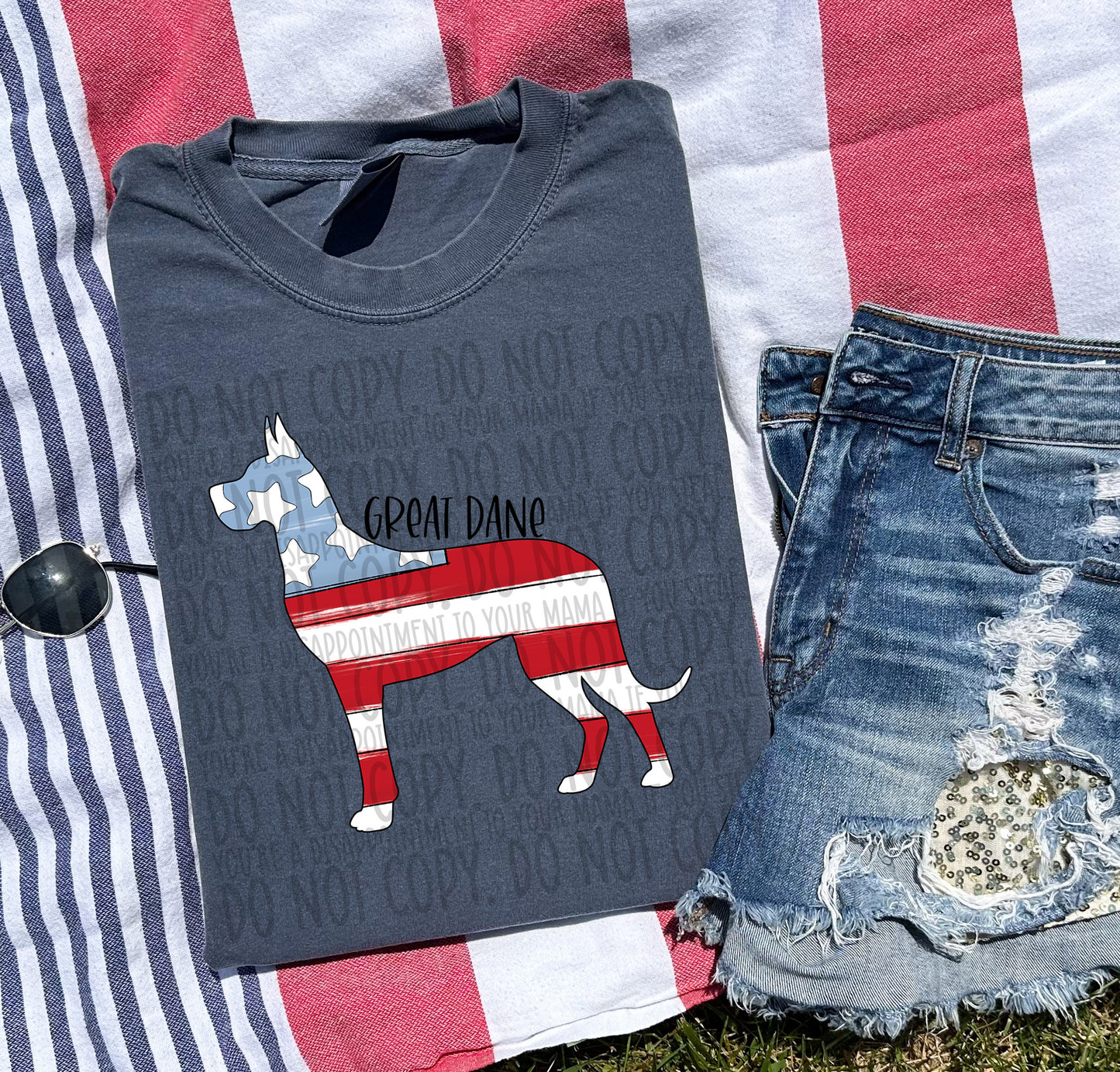 Patriotic Dogs - BLACK TEXT