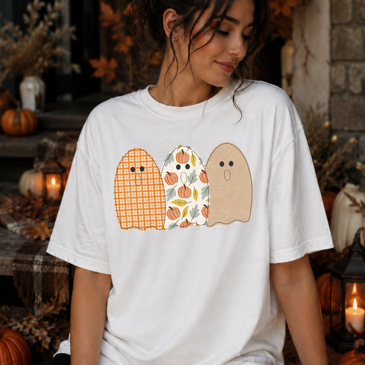 3 Cute Surprised Ghosts