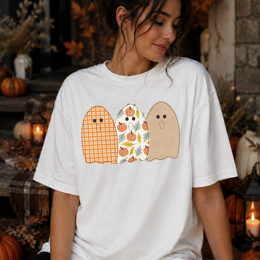3 Cute Surprised Ghosts