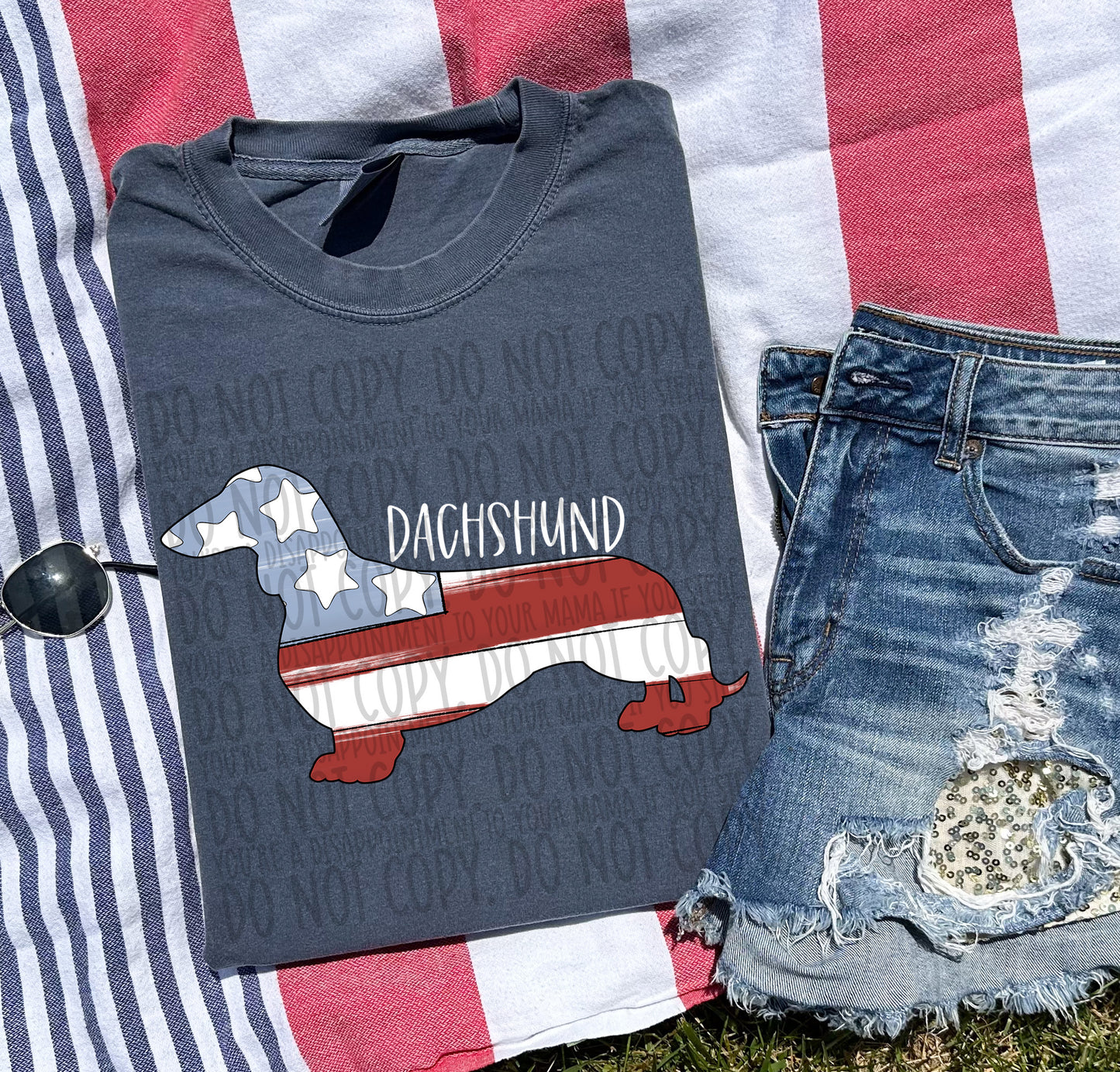 Patriotic Dogs - WHITE TEXT