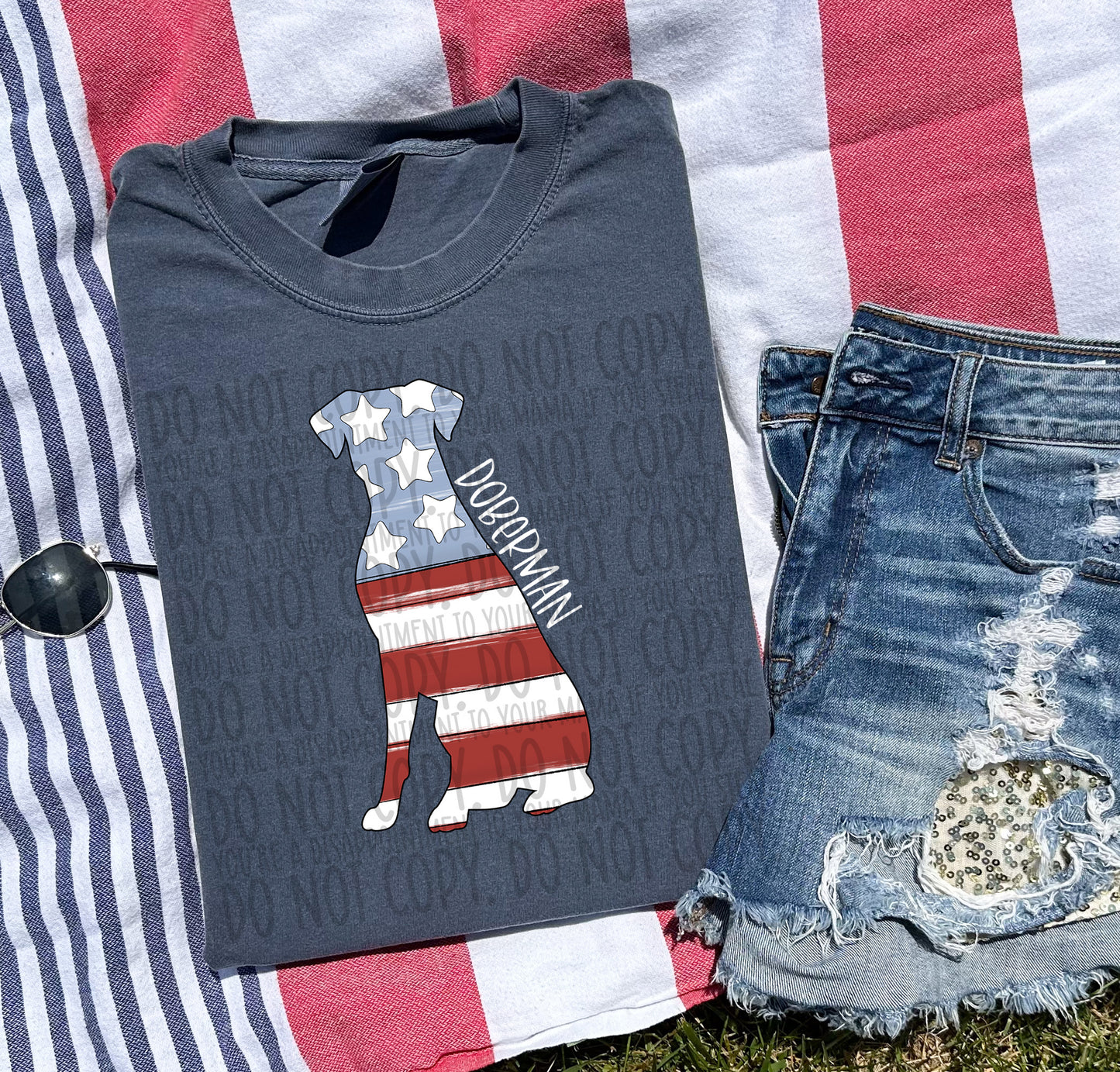 Patriotic Dogs - WHITE TEXT
