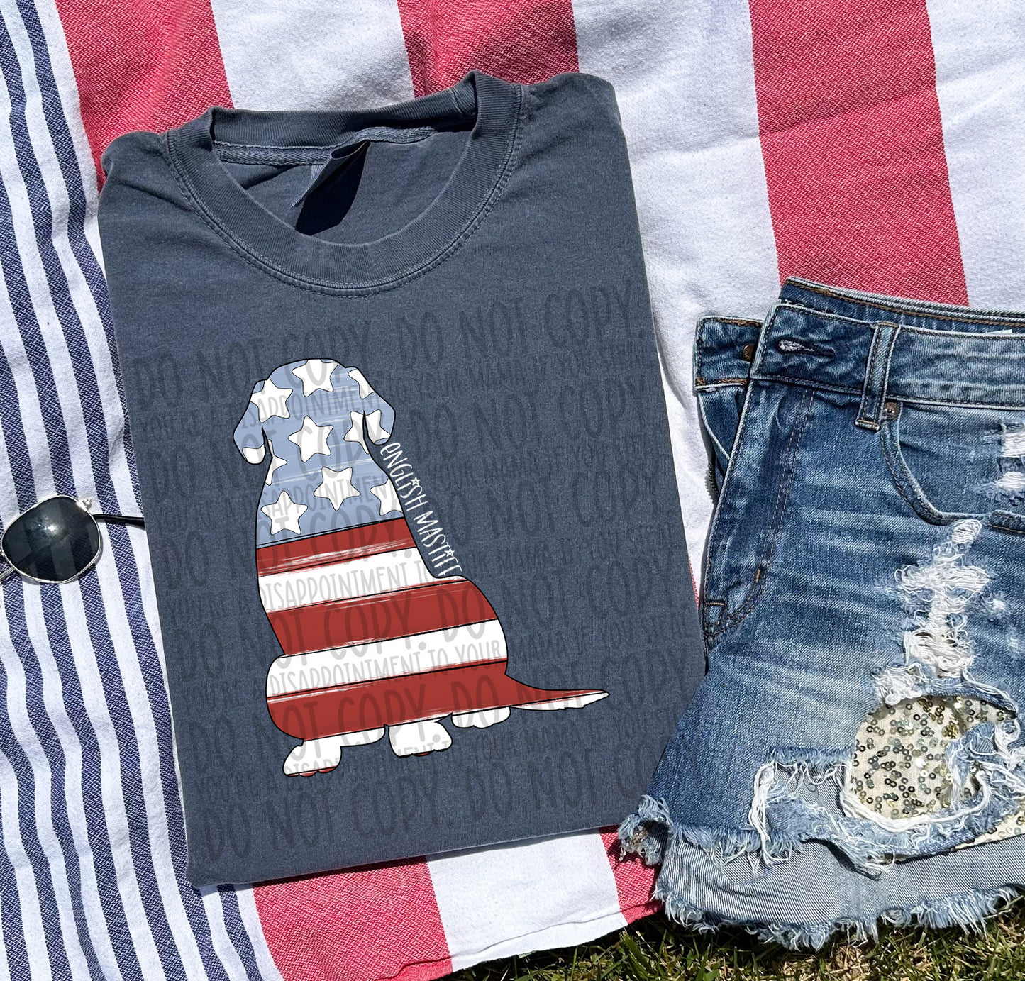 Patriotic Dogs - WHITE TEXT