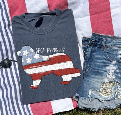 Patriotic Dogs - WHITE TEXT
