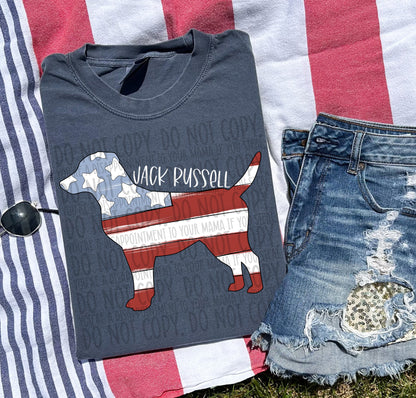 Patriotic Dogs - WHITE TEXT