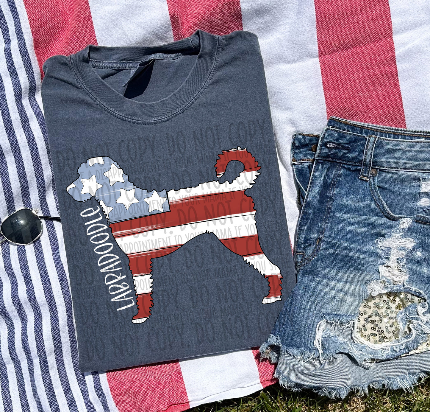 Patriotic Dogs - WHITE TEXT