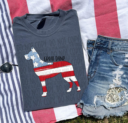 Patriotic Dogs - BLACK TEXT