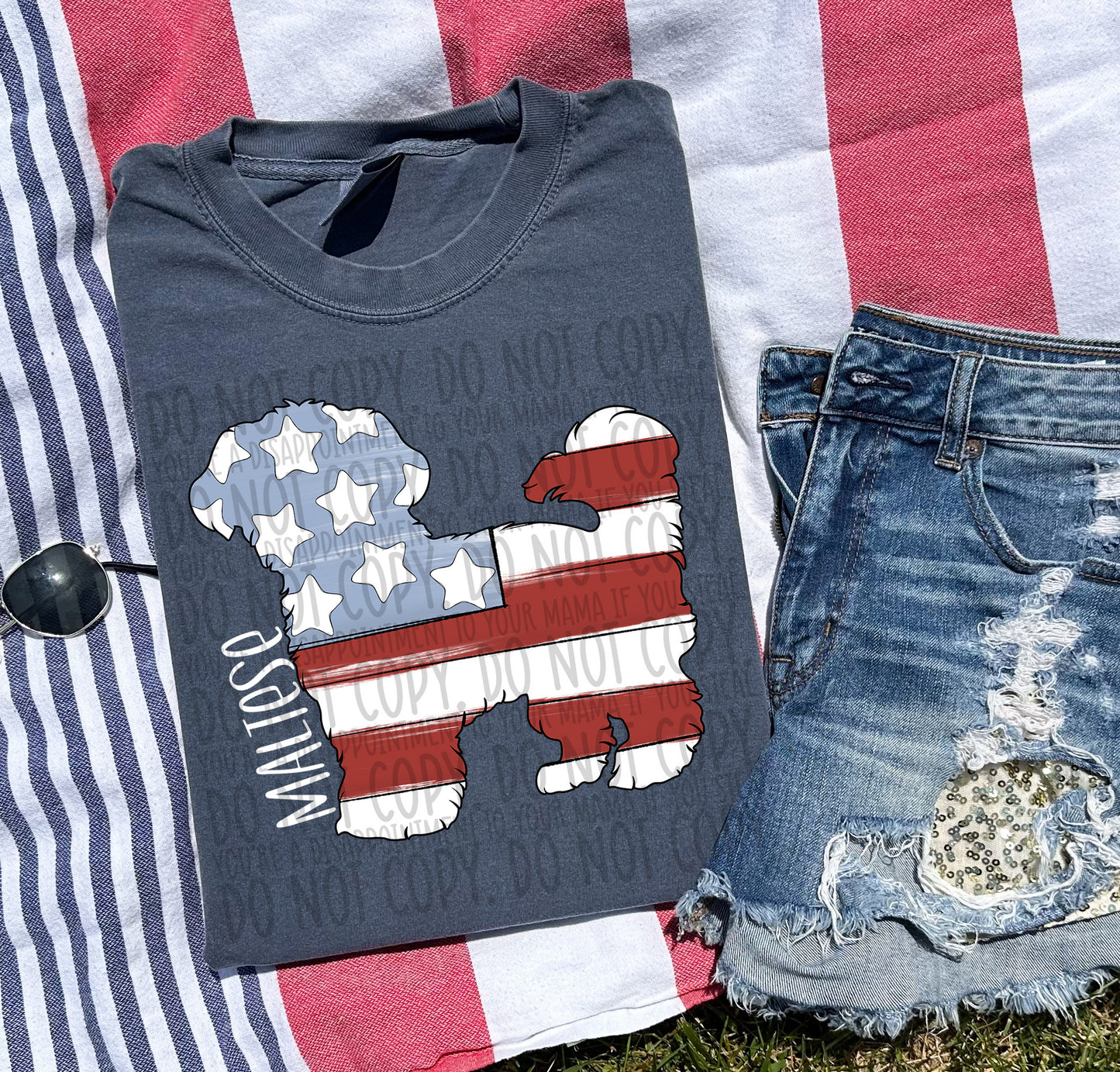 Patriotic Dogs - WHITE TEXT