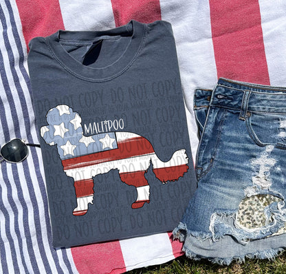 Patriotic Dogs - WHITE TEXT