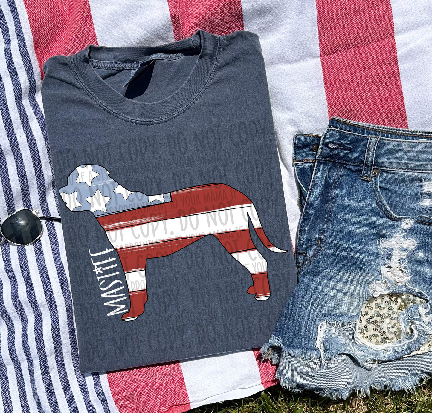 Patriotic Dogs - WHITE TEXT