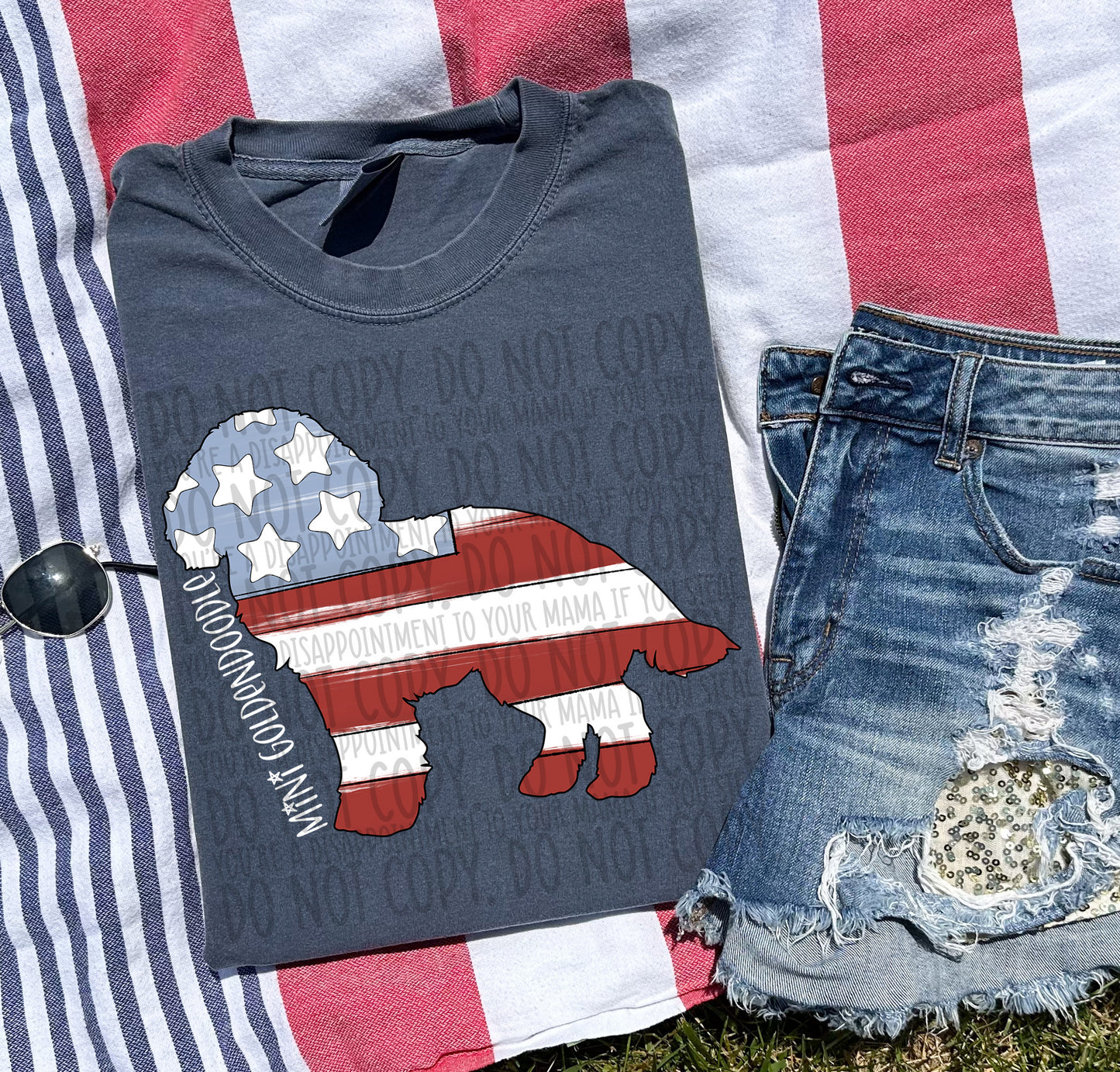 Patriotic Dogs - WHITE TEXT