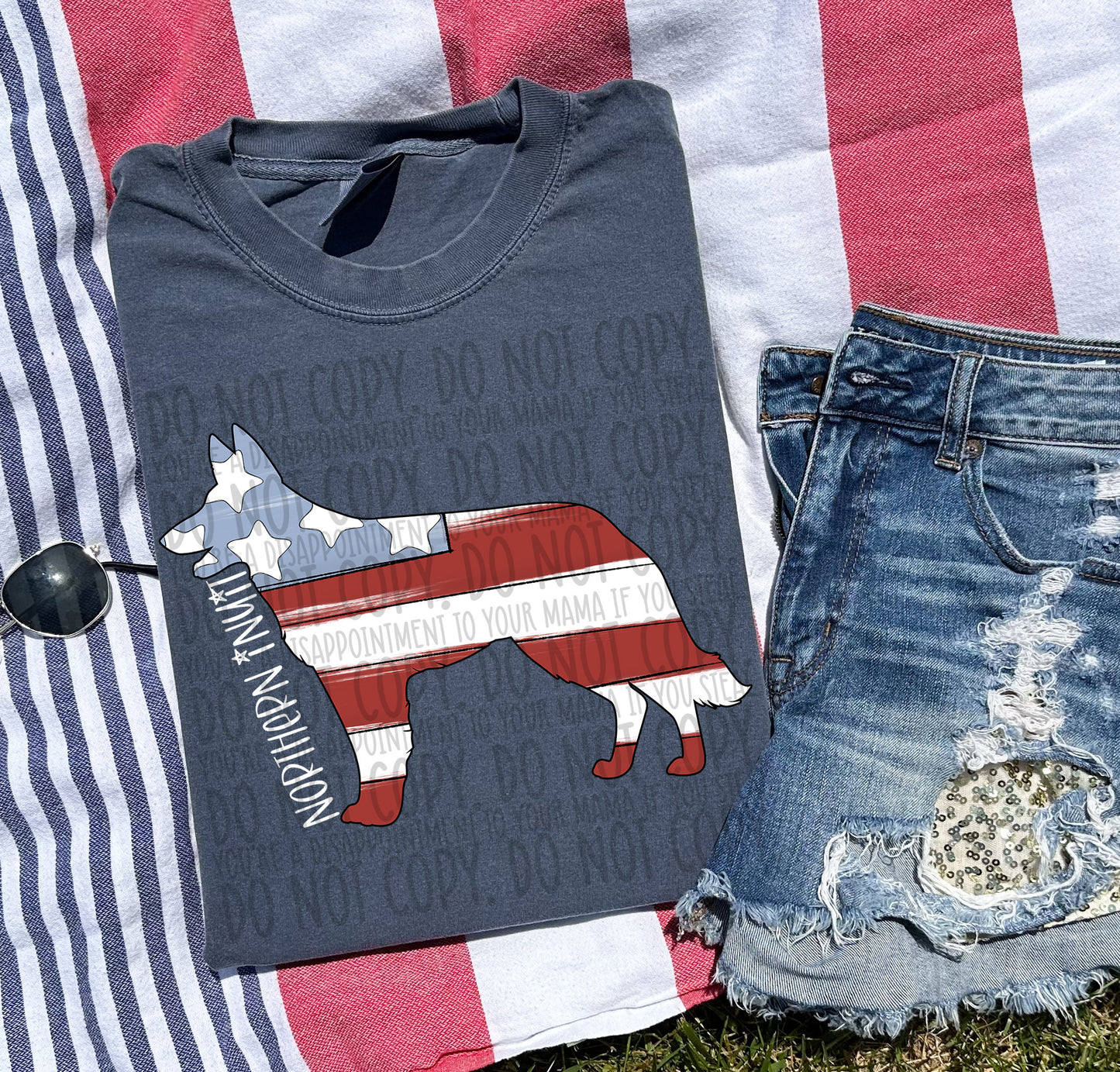 Patriotic Dogs - WHITE TEXT