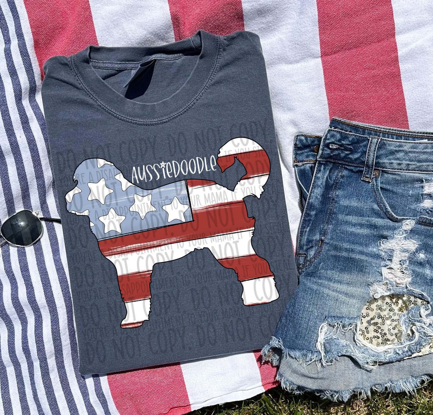 Patriotic Dogs - WHITE TEXT