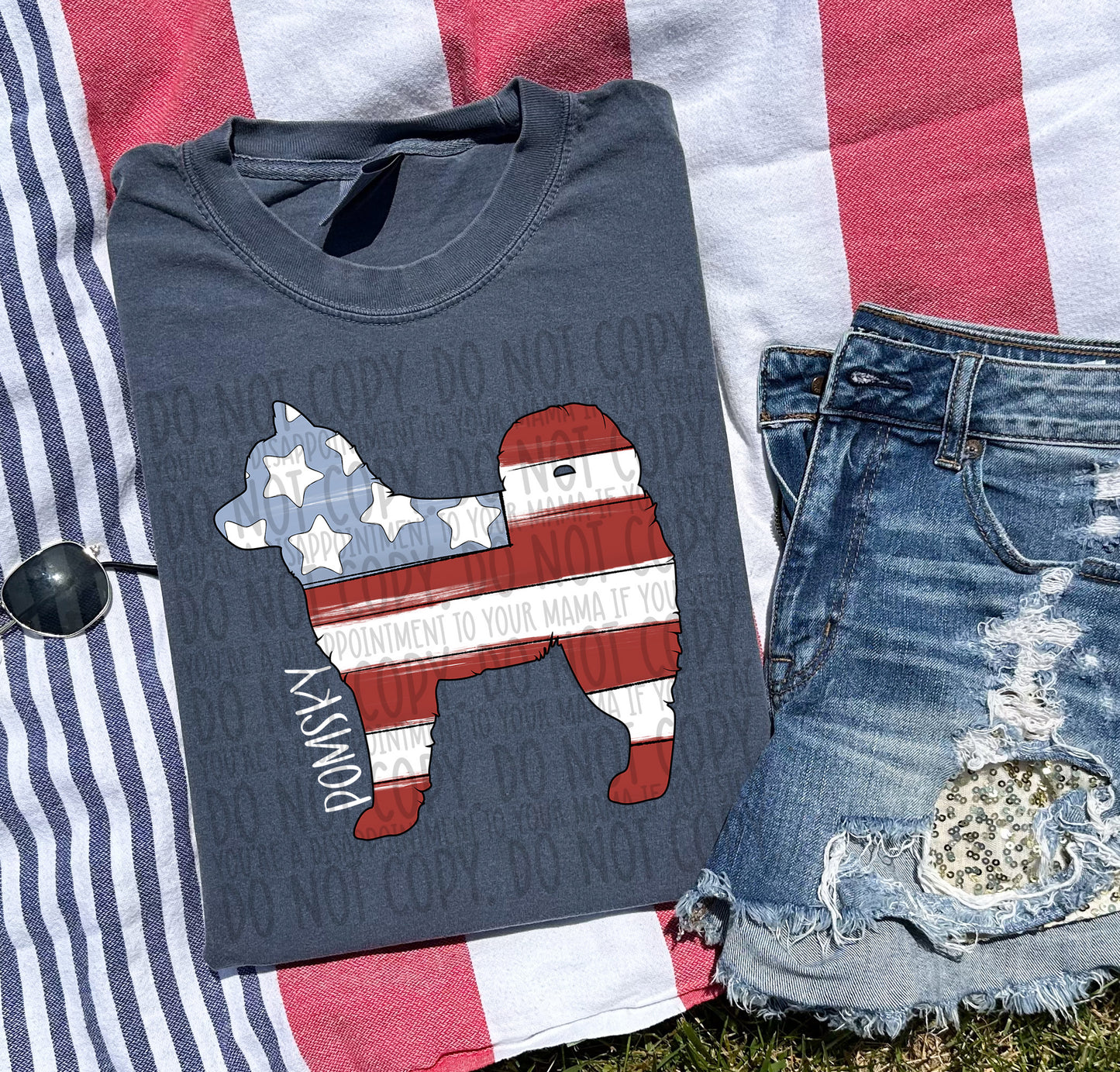 Patriotic Dogs - WHITE TEXT