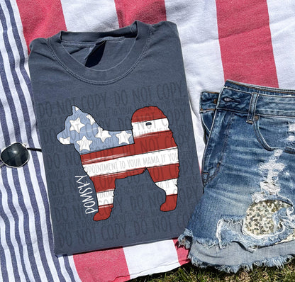 Patriotic Dogs - WHITE TEXT