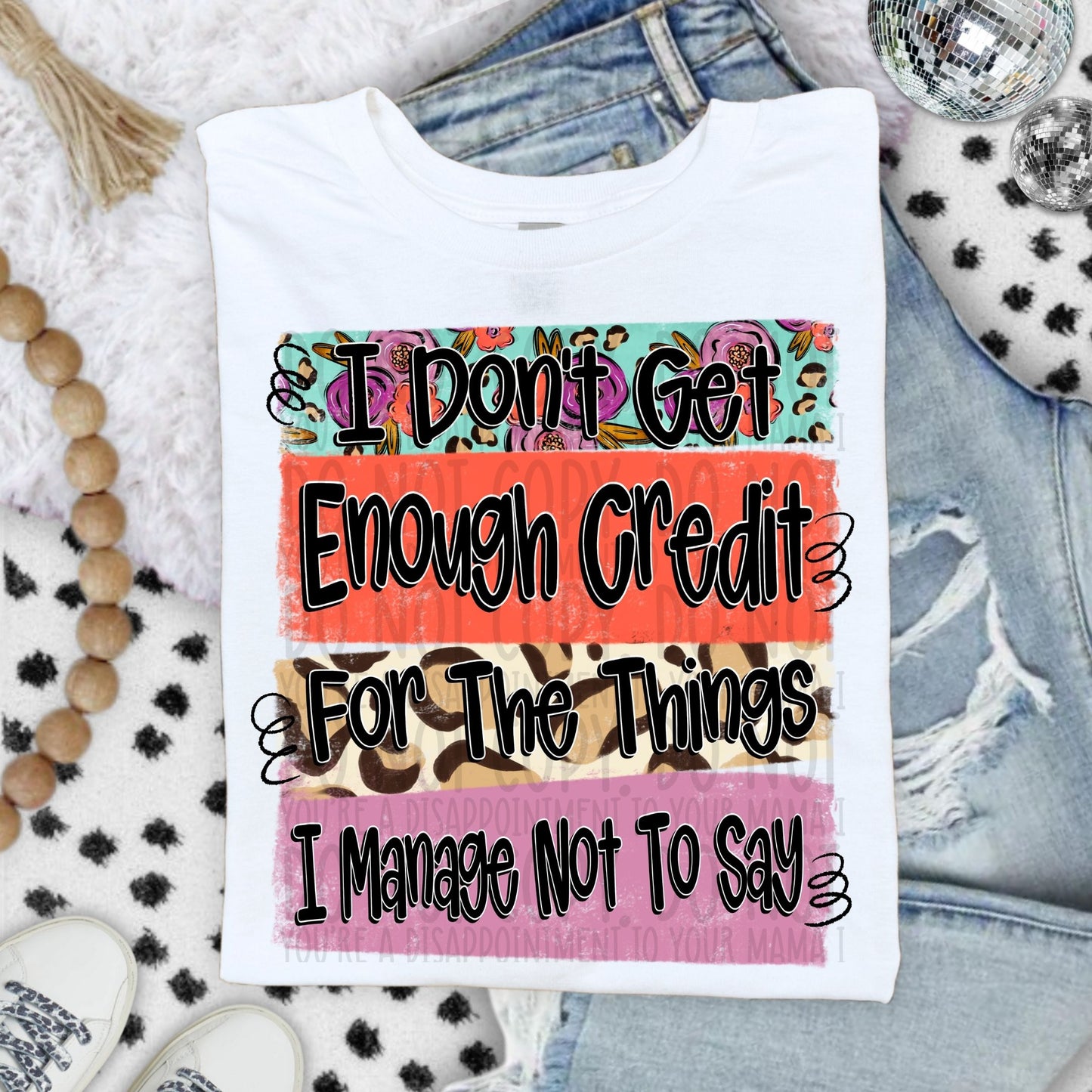 Floral Leopard Brushstroke Sayings