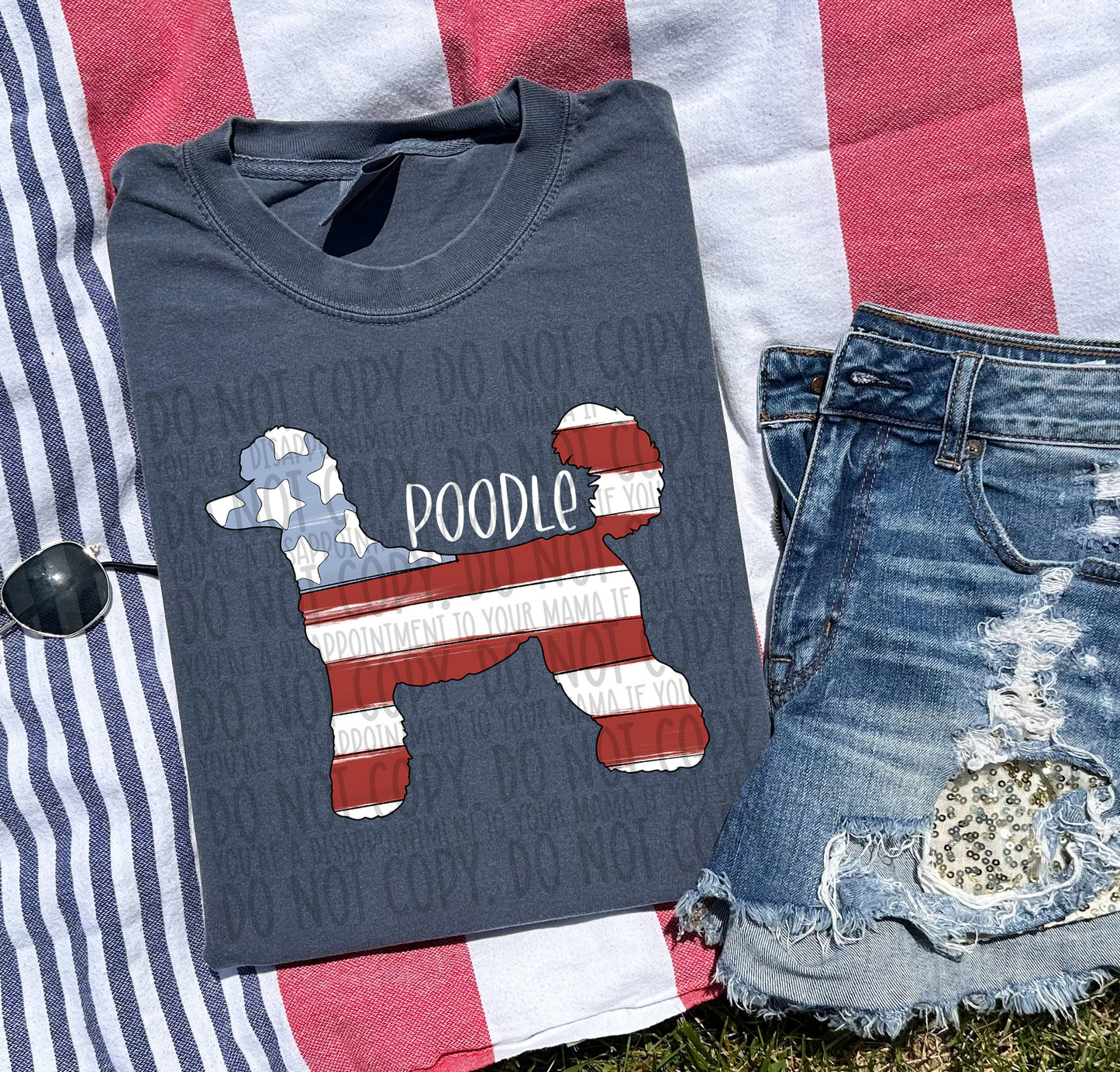 Patriotic Dogs - WHITE TEXT