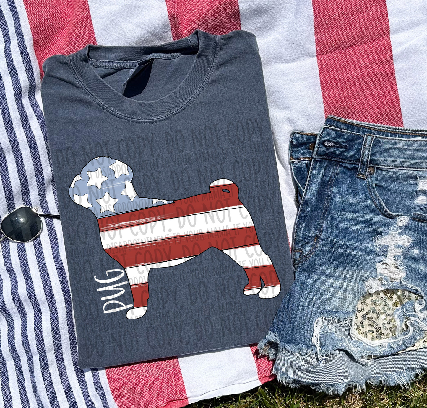 Patriotic Dogs - WHITE TEXT