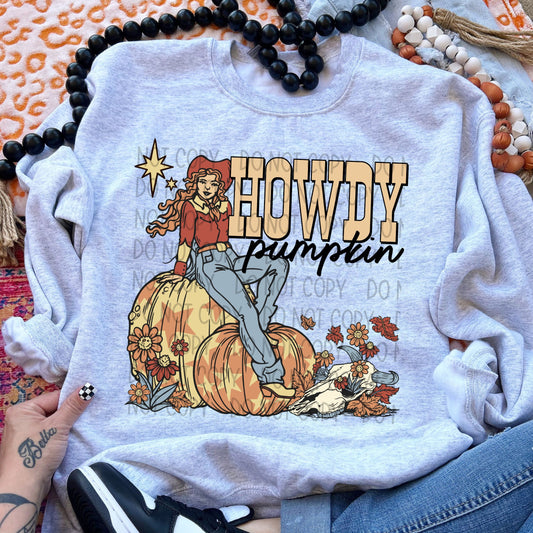 Howdy Pumpkin Western Gal