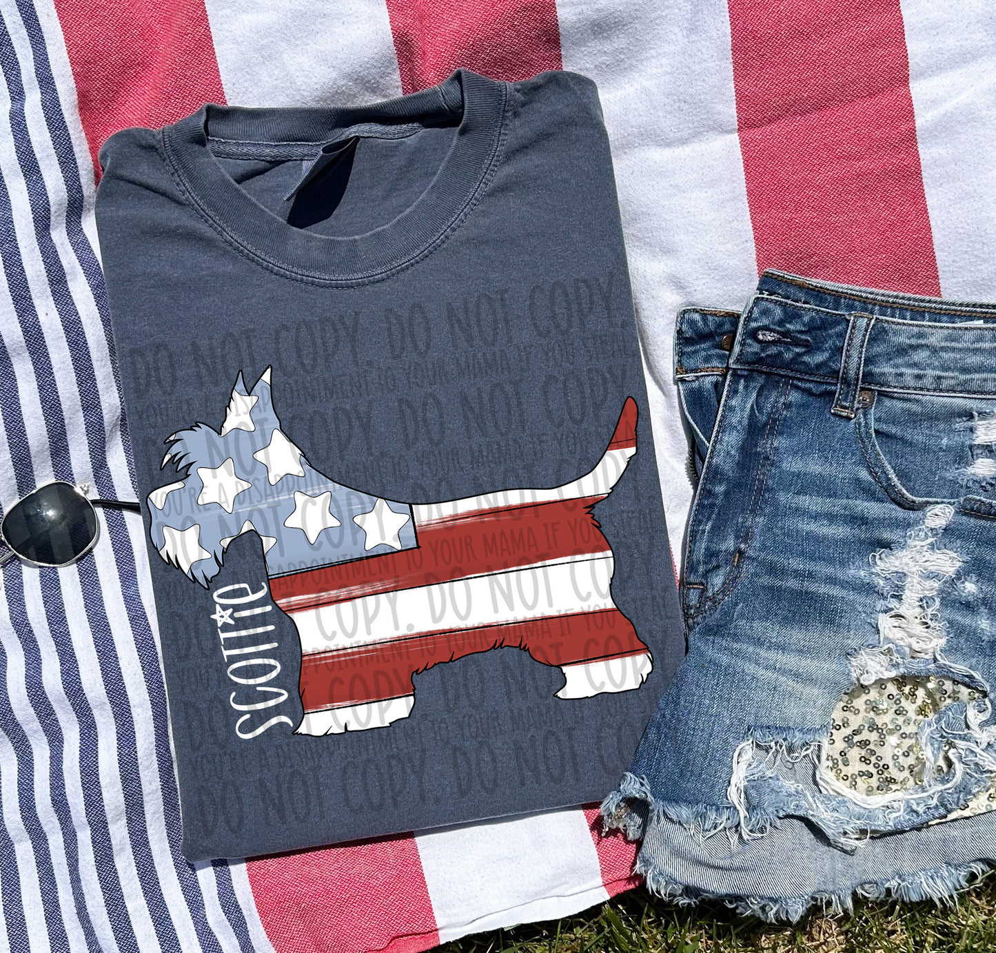 Patriotic Dogs - WHITE TEXT