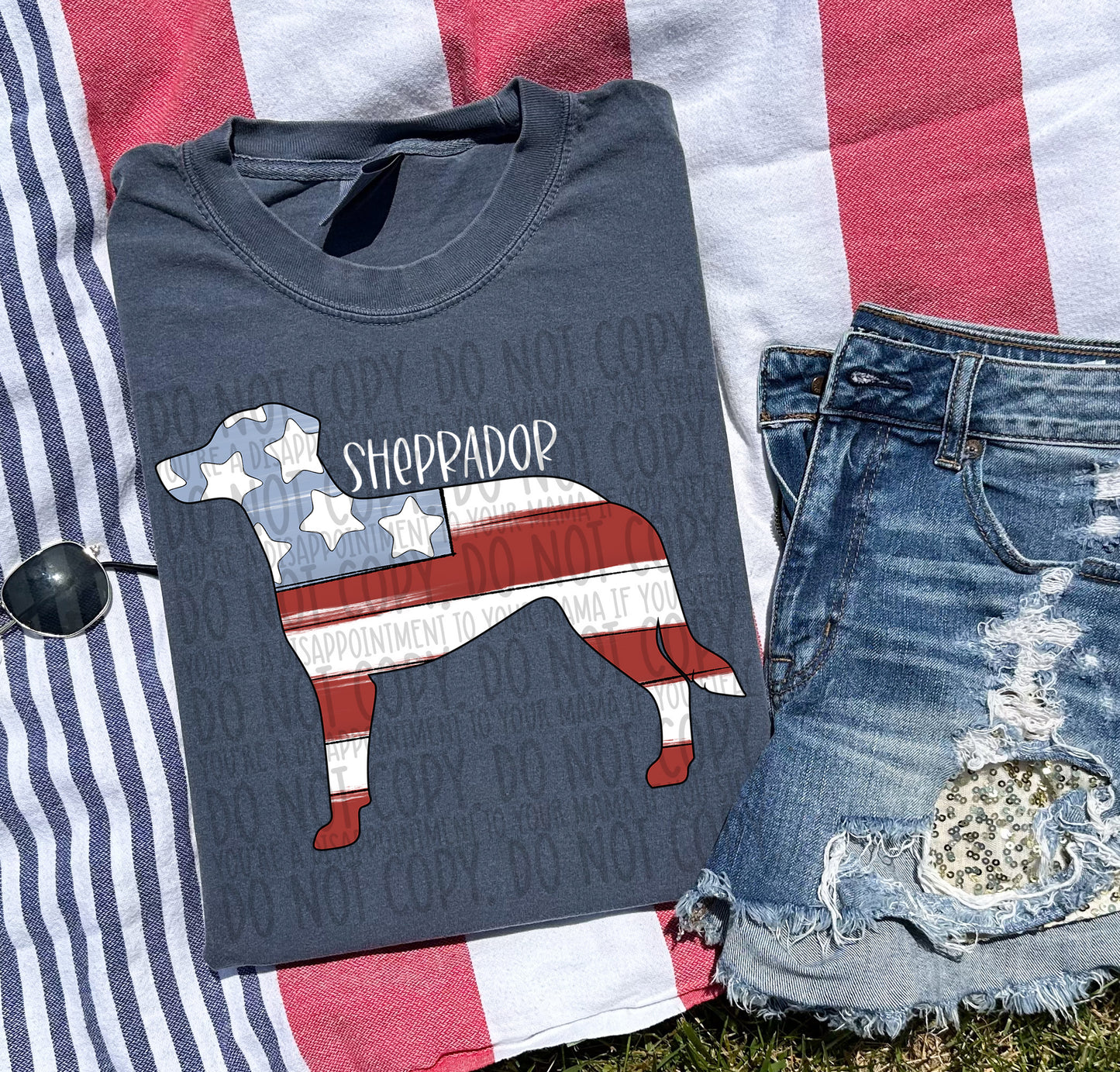 Patriotic Dogs - WHITE TEXT