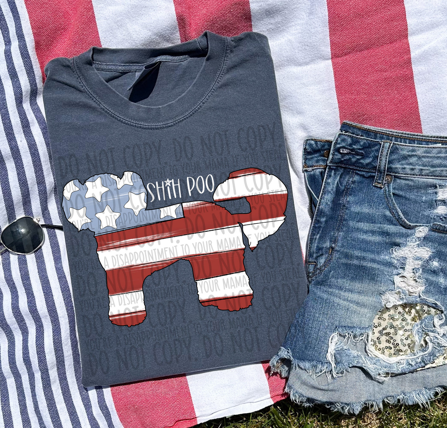 Patriotic Dogs - WHITE TEXT