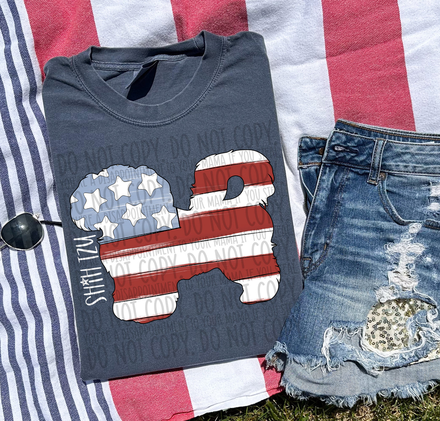 Patriotic Dogs - WHITE TEXT