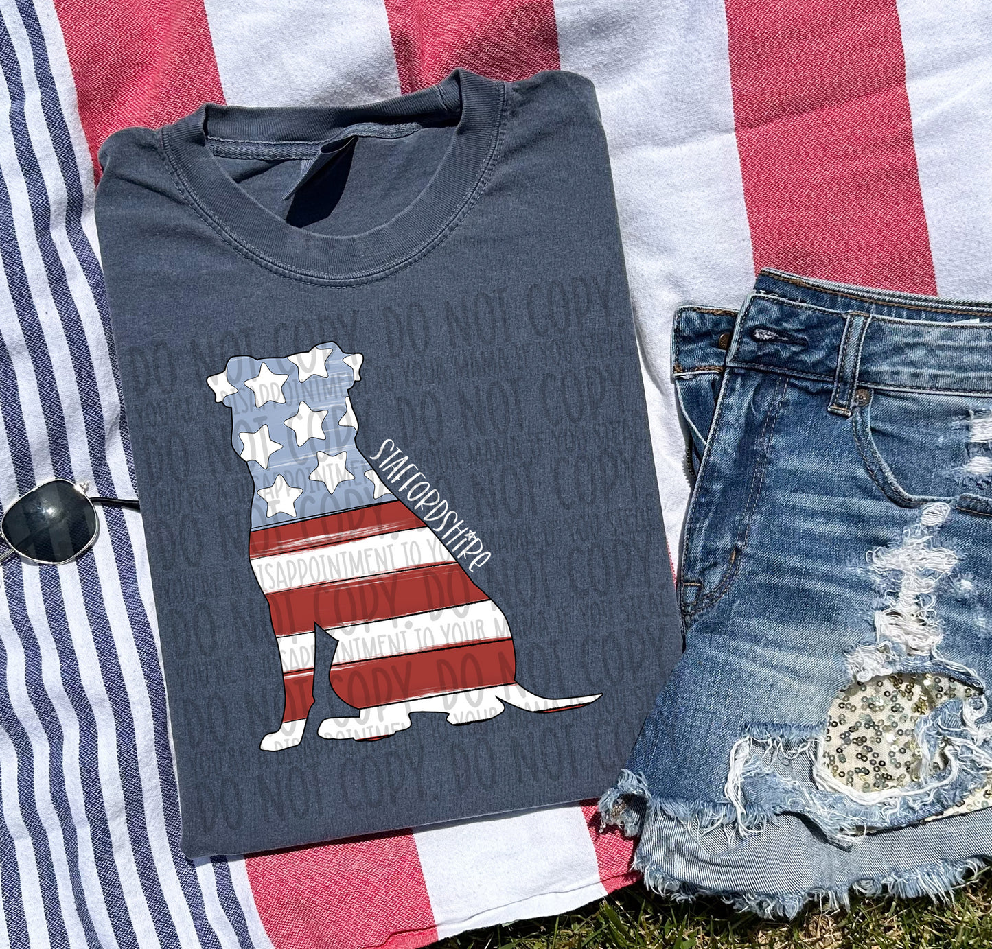 Patriotic Dogs - WHITE TEXT