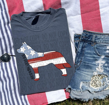 Patriotic Dogs - BLACK TEXT