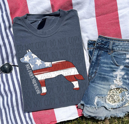 Patriotic Dogs - WHITE TEXT