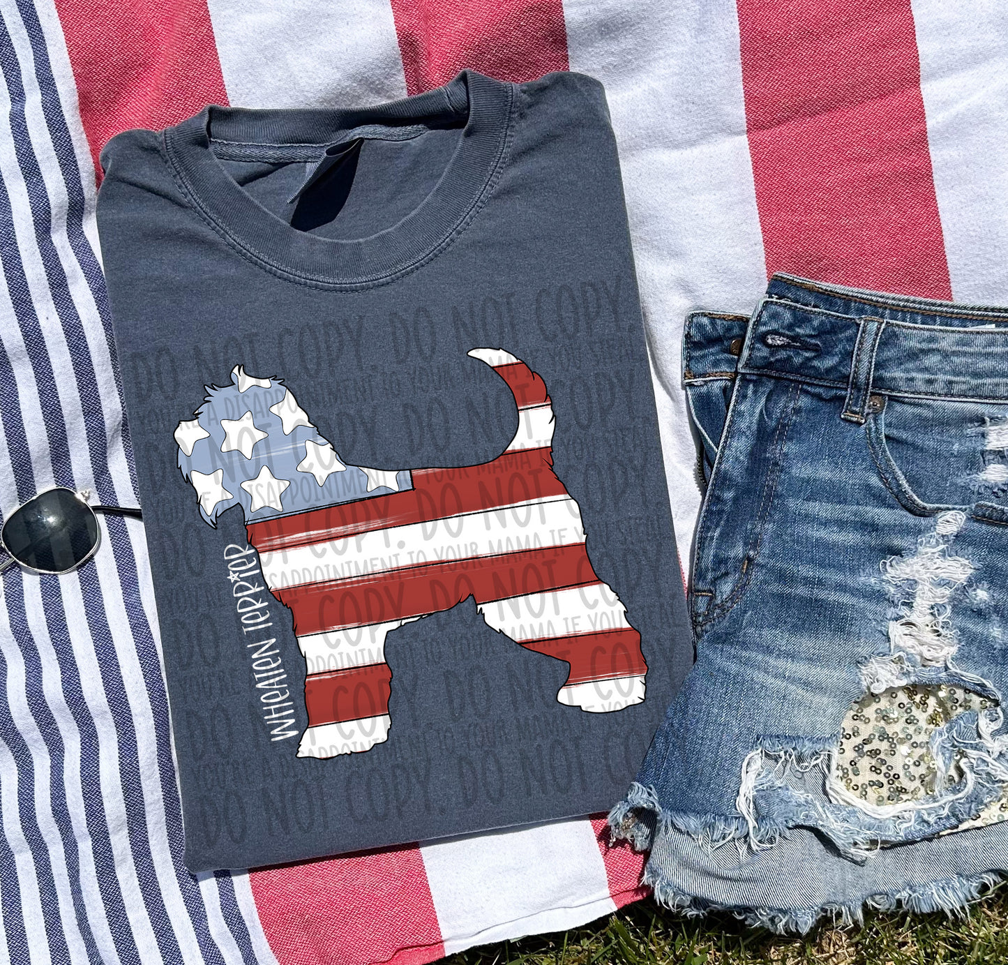Patriotic Dogs - WHITE TEXT