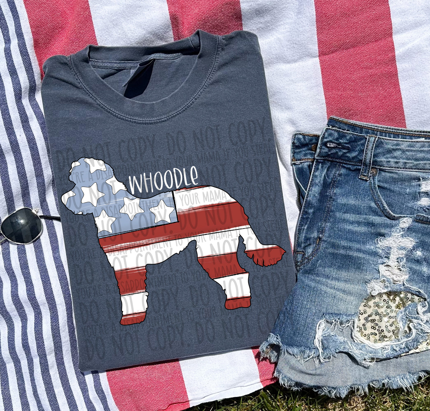Patriotic Dogs - WHITE TEXT
