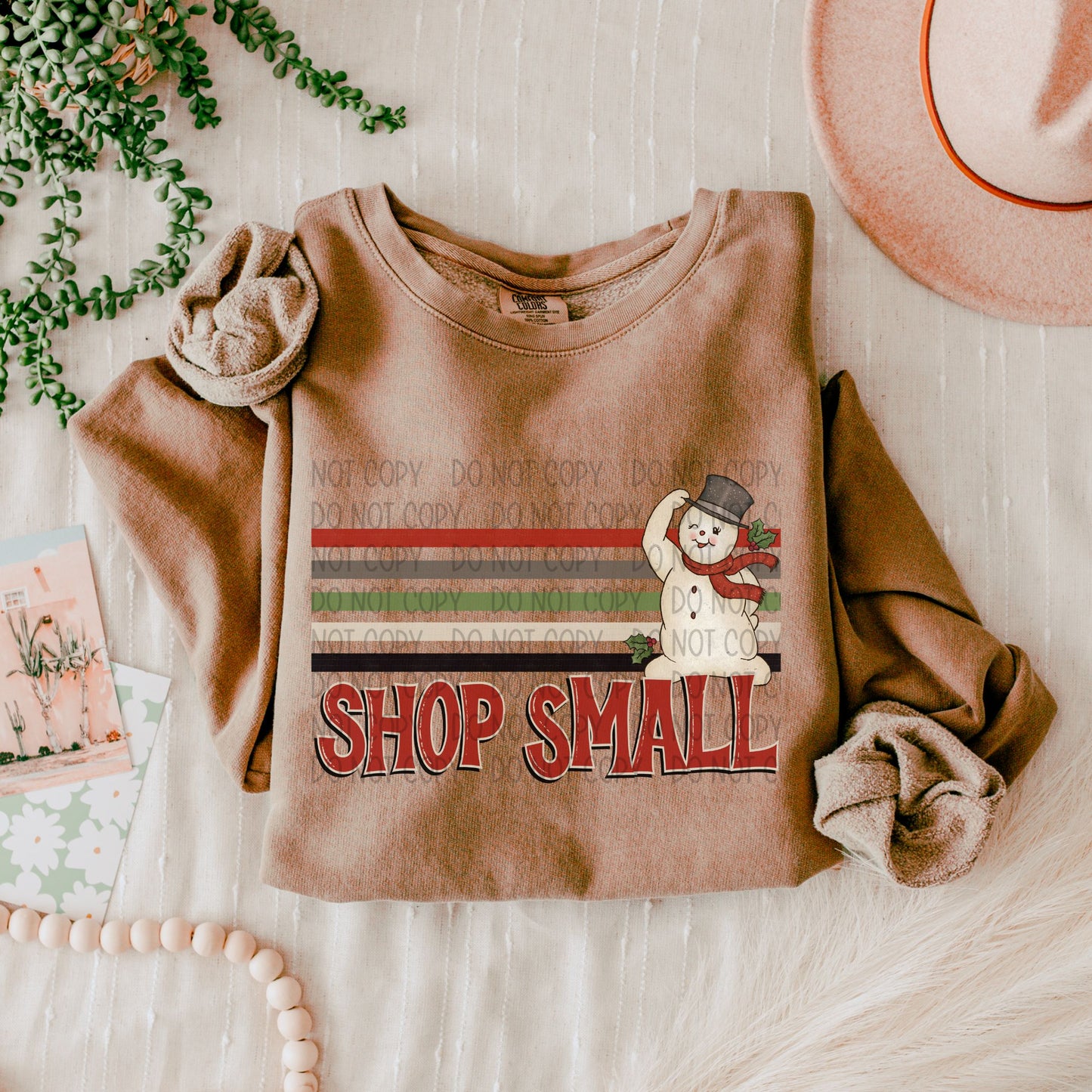 Shop Small Snowman Retro Stripe