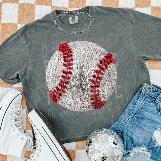 Baseball Faux Sequins