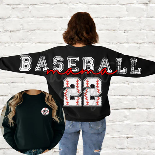 Long Distressed Baseball With Number And Pocket Number