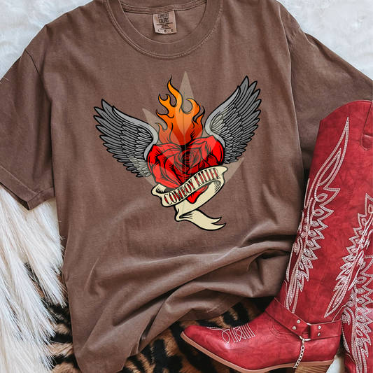 Cowboy Wings And Flower