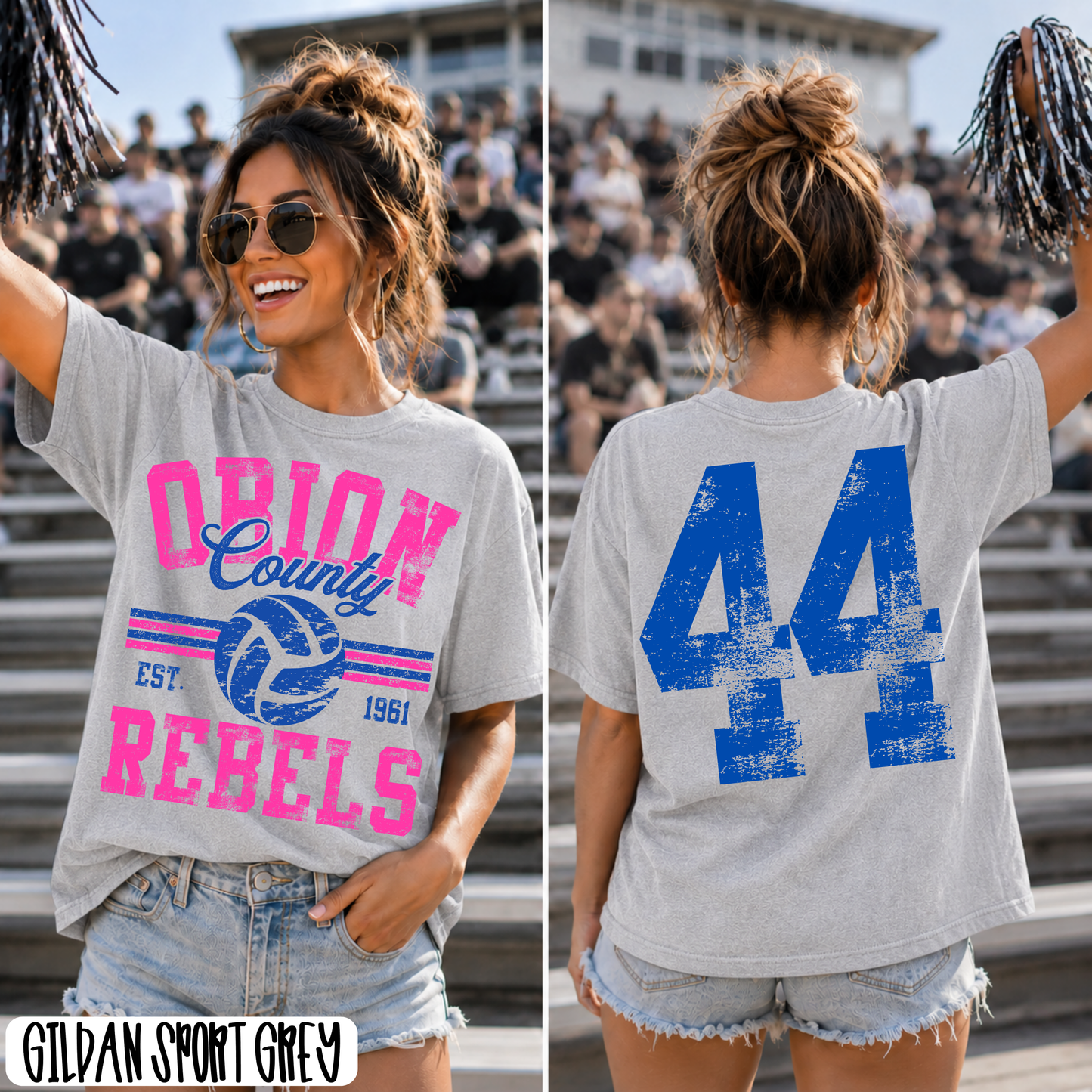 CUSTOMIZABLE - Distressed Stripes Volleyball FRONT