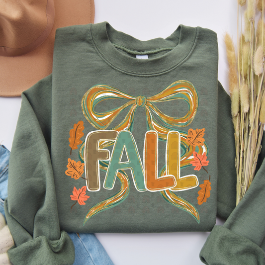 Fall Bow And Leaves