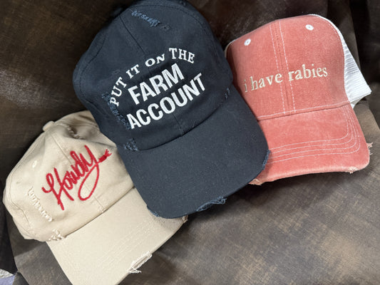 Embroidered Put It On The Farm Account Hat
