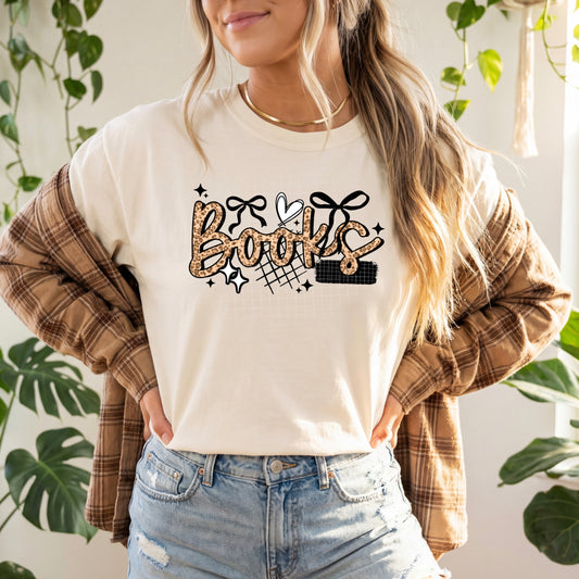 Books Leopard Cursive