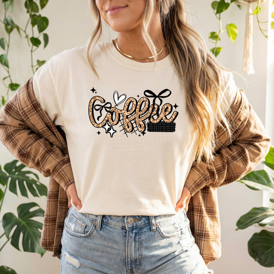 Coffee Leopard Cursive