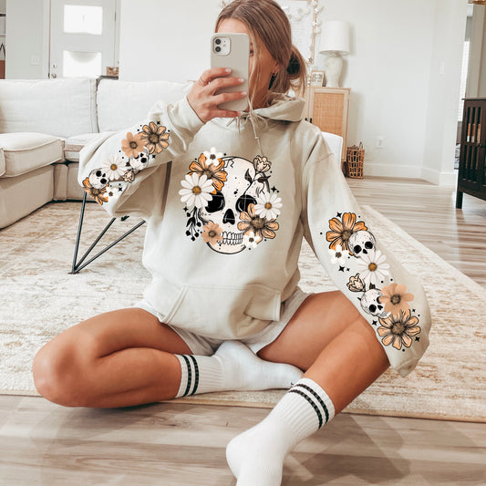 Orange Floral Skellie